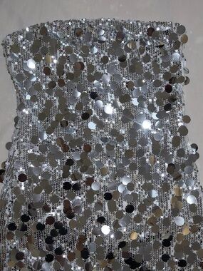 Peppermayo Silver Sequin Mini Dress